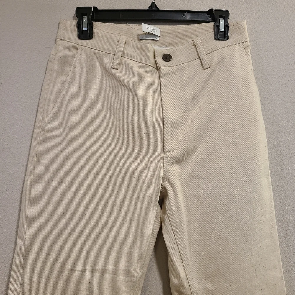 Deveaux Mary Cotton Straight Leg Natural Cream Jeans